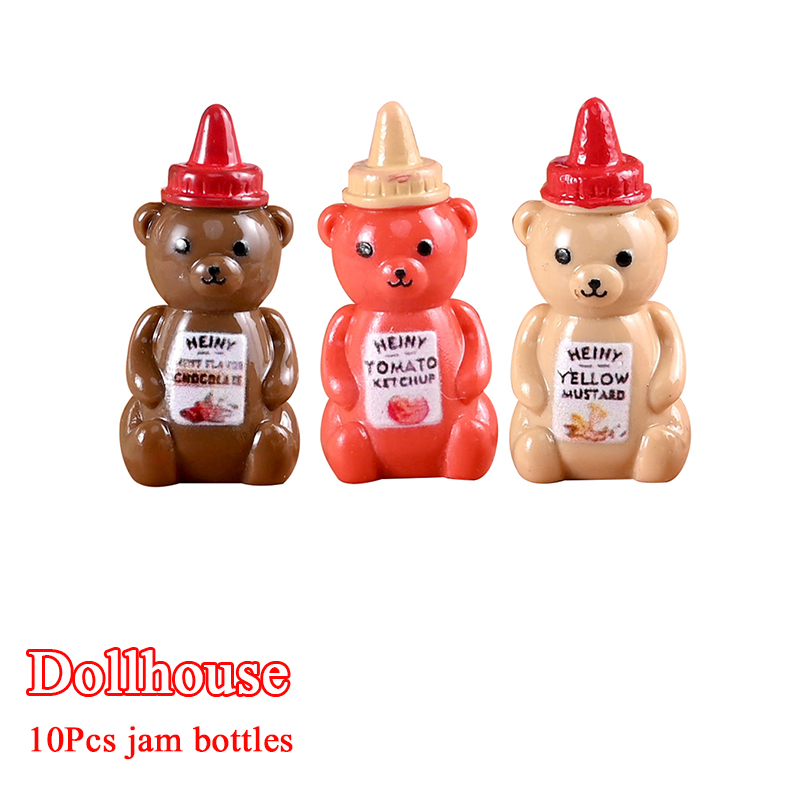 Kitchen Appliances Store - 10 個 1/12 ドールハウス模擬リトルベアジャムボトルドールハウスミニキッチン装飾ドールハウスアクセサリーごっこ遊びおもちゃ