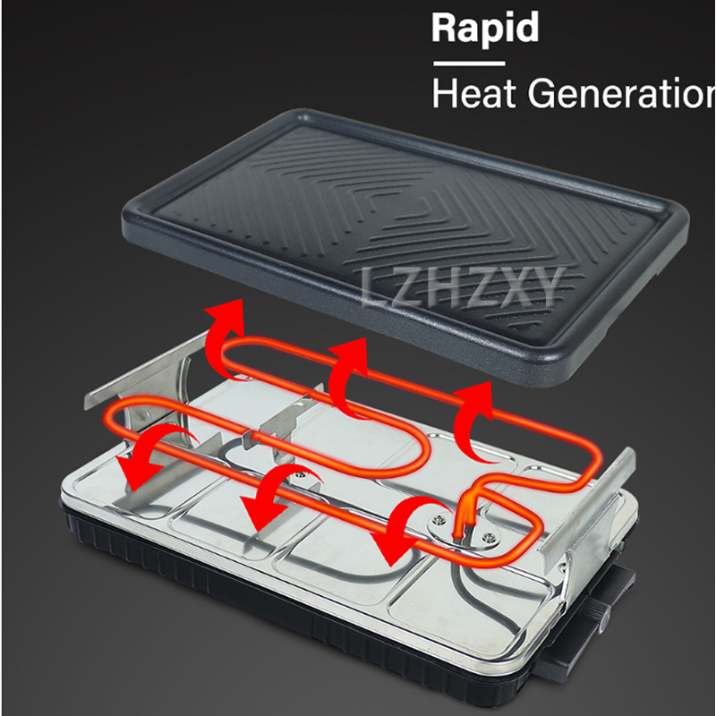 Raclette Grill Table - テーブルグリル電気韓国バーベキューグリル屋内チーズラクレット 8 人用ノンスティック表面温度制御食器洗い機対応