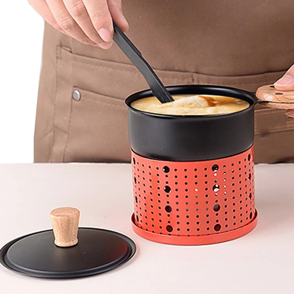 Raclette Grill Table - チーズラクレットフォンデュポットテーブルグリル チーズアイスクリームチョコレートメルティングホットポット 磁器製DIYフォンデュセット バターメルターウォーマー