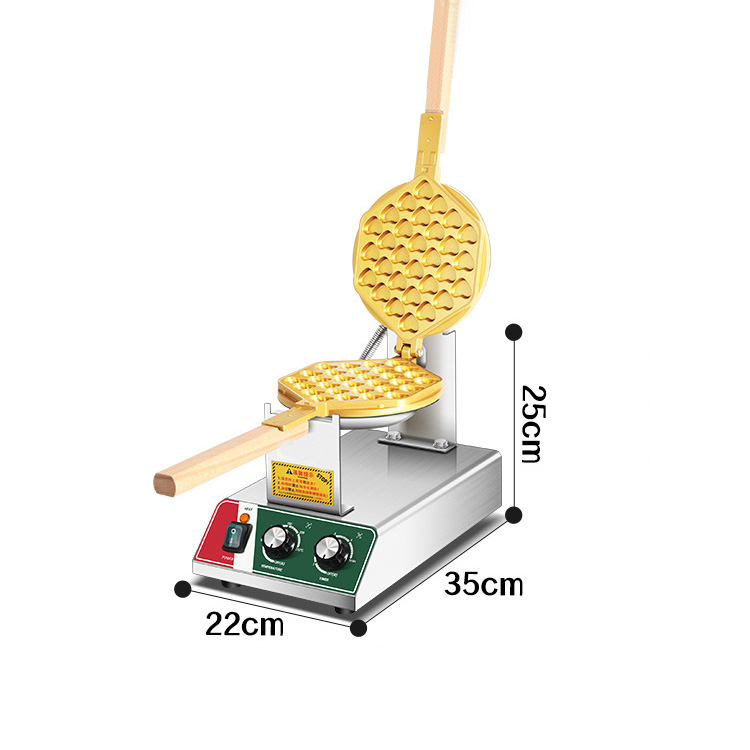 Waffle Iron Belgian - 業務用ハート型ベルギーワッフルメーカー ステンレス製ワッフルアイロン 両面均一加熱でふわふわの黄金ワッフルを実現