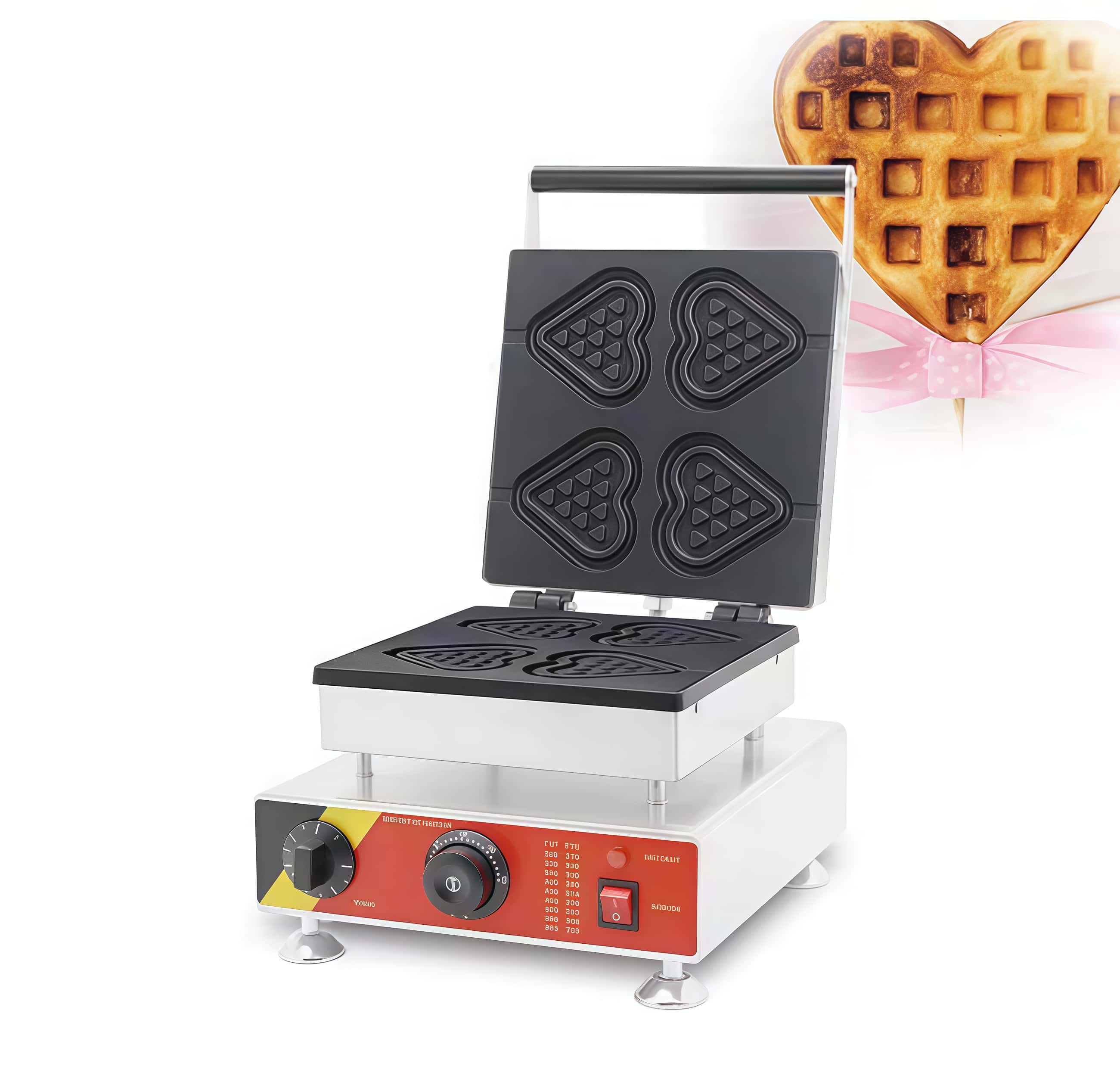 Waffle Iron Belgian - 人気の業務用ハート型ワッフルメーカーが販売中、ベルギーワッフルメーカー用アイロンプレートも販売中