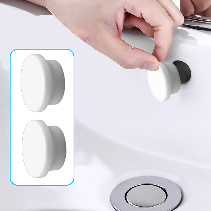 Kitchen Appliances Store - 2/4/8PC バスルームゴム製洗面器オーバーフローリング キッチンシンク洗面器排水シールストッパー 浴槽排水キャッププラグアクセサリー