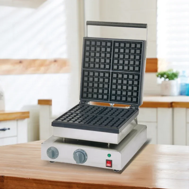 シェフプロセンシャルズ 4プレート業務用ワッフルメーカー 高 - Waffle Iron Belgian のレビューと価格