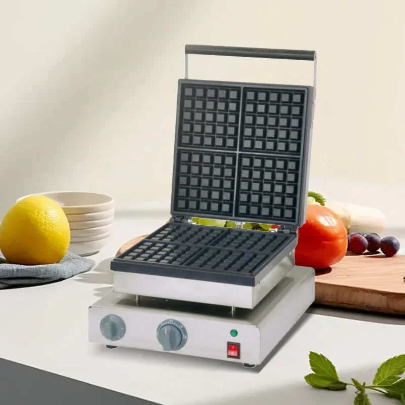 シェフプロセンシャルズ 4プレート業務用ワッフルメーカー 高 - Waffle Iron Belgian のレビューと価格
