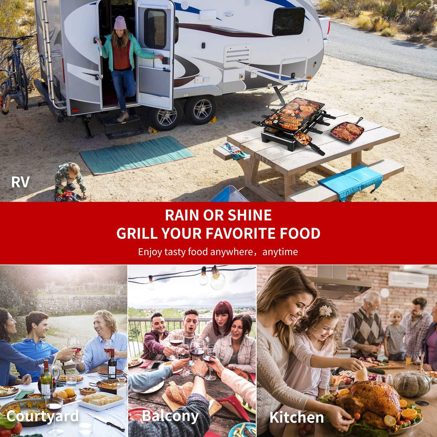 ラクレットテーブルグリル、電気屋内グリル韓国式BBQグリル、 - Raclette Grill Table のレビューと価格