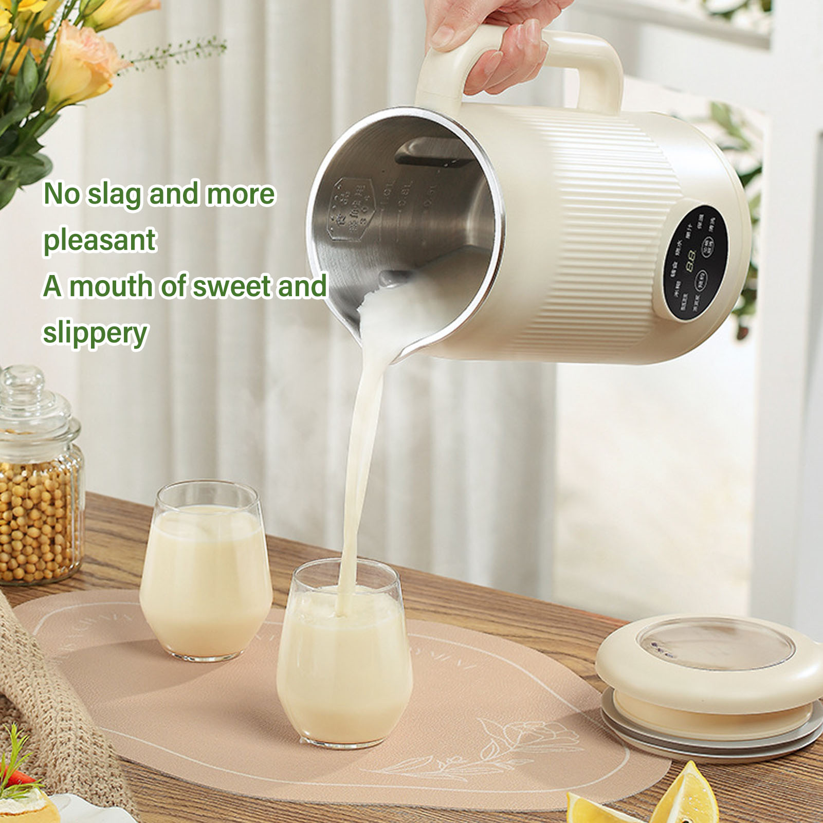 ナッツミルクメーカー自動大豆マシンフードプロセッサーホットブ - Soy Milk Maker のレビューと価格