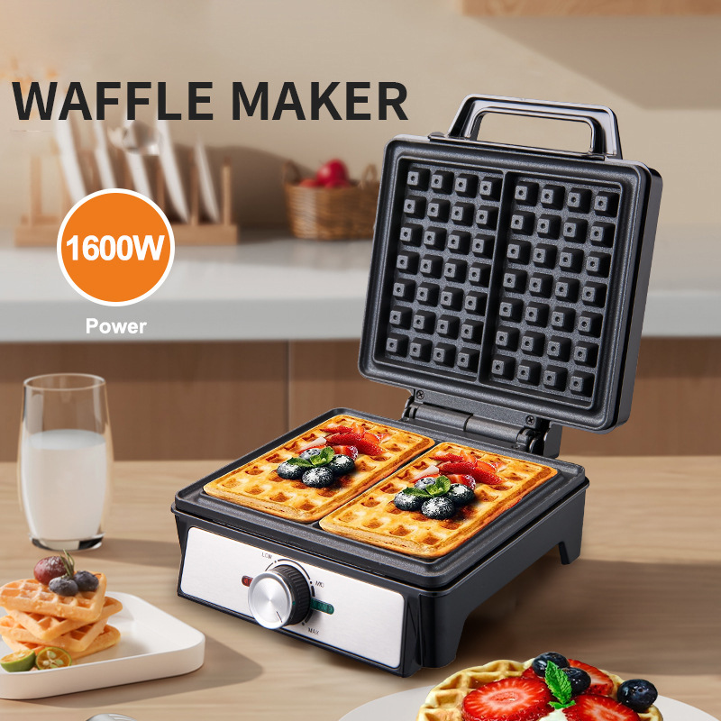 ワッフルメーカー 2枚焼き 温度調節可能 電気朝食ベルギーワ - Waffle Iron Belgian のレビューと価格