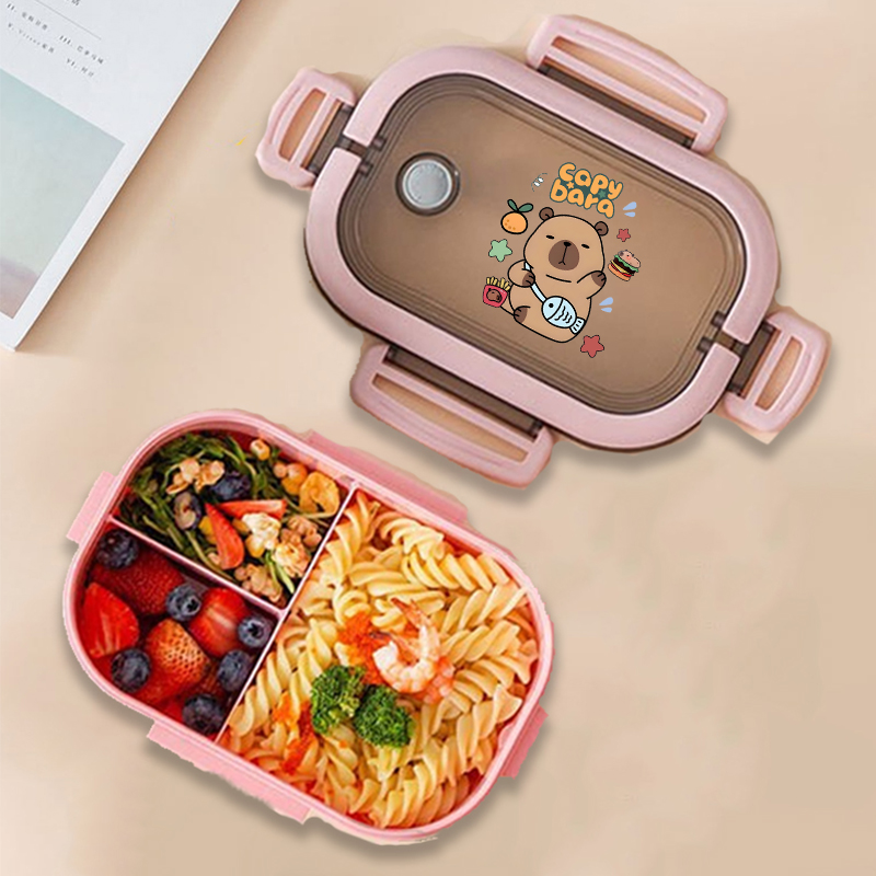 カピバラ弁当箱アニメ動物プリント食品保存容器子供学校ピクニッ - Kitchen Appliances Store のレビューと価格