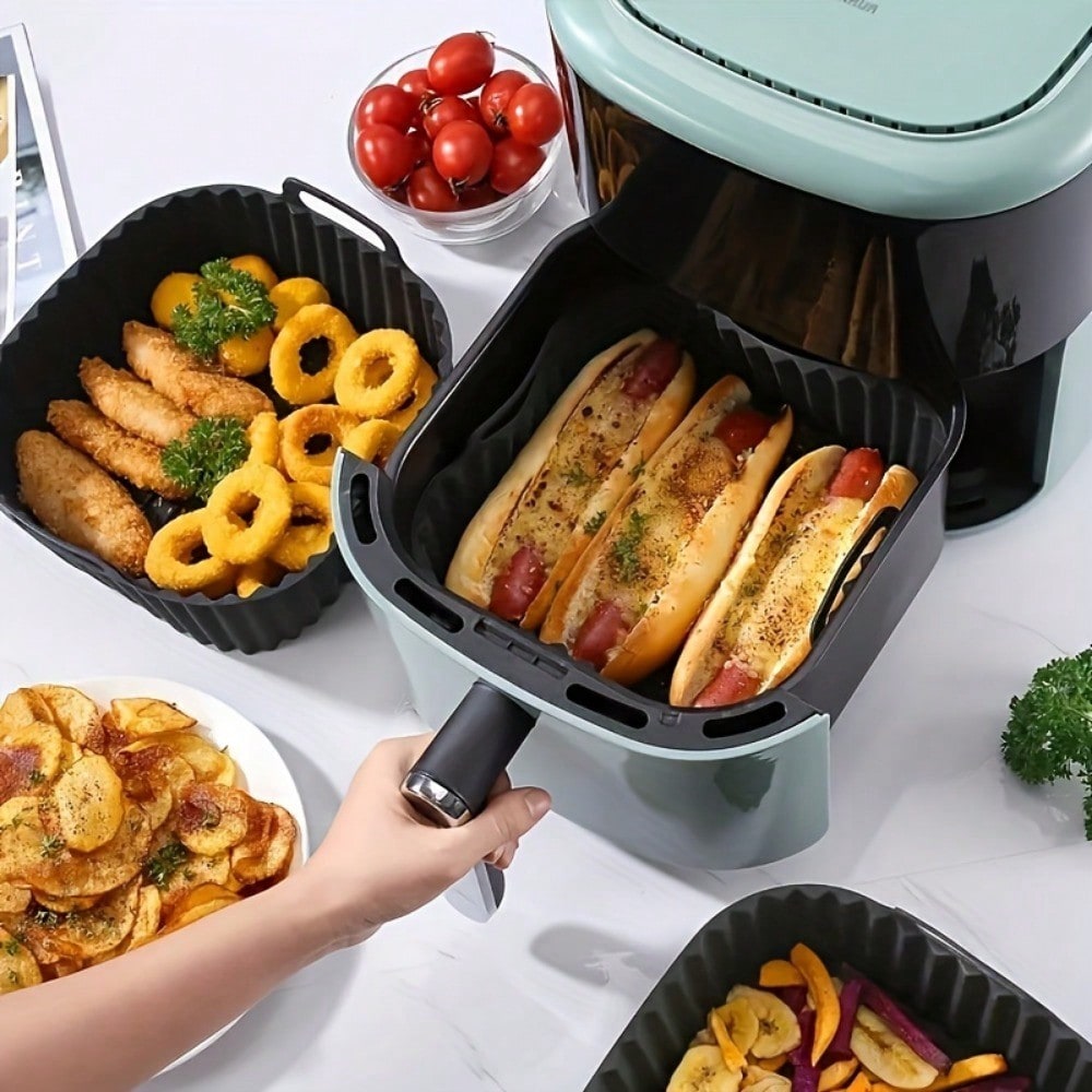 1個入り再利用可能なシリコン製エアフライヤーライナー、エアフ - Kitchen Appliances Store のレビューと価格