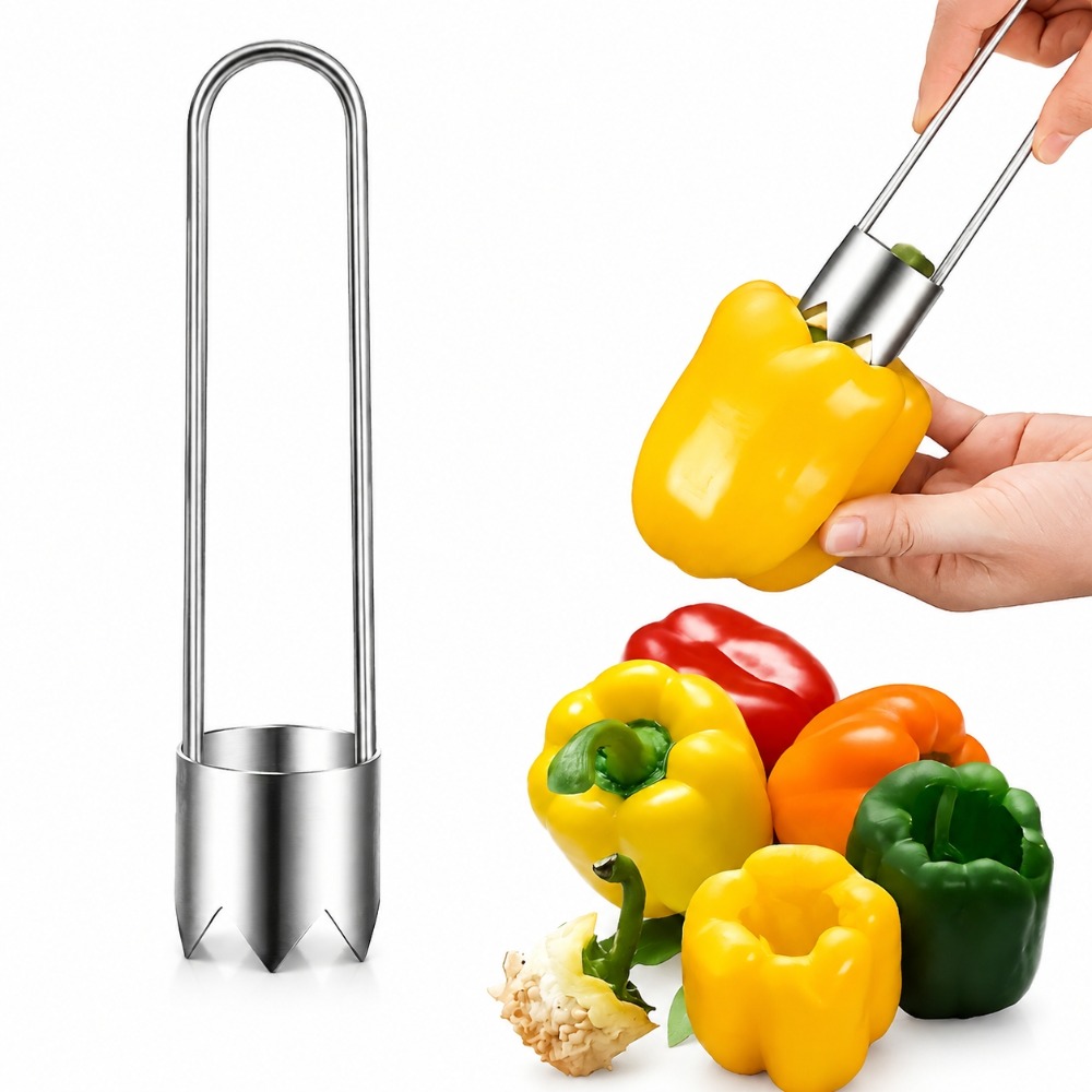 ステンレス製果物野菜芯抜き器、ピーマン種子除去ツール、リンゴ - Kitchen Appliances Store のレビューと価格