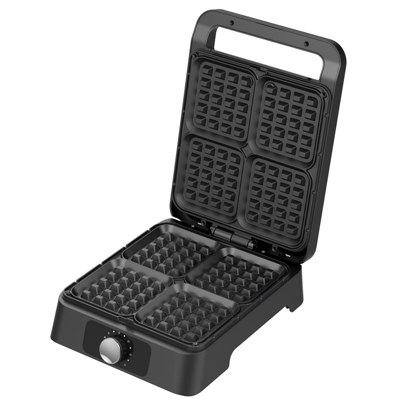 4枚焼きベルギーワッフルメーカー、焼き色調整ノブ付きワッフル - Waffle Iron Belgian のレビューと価格