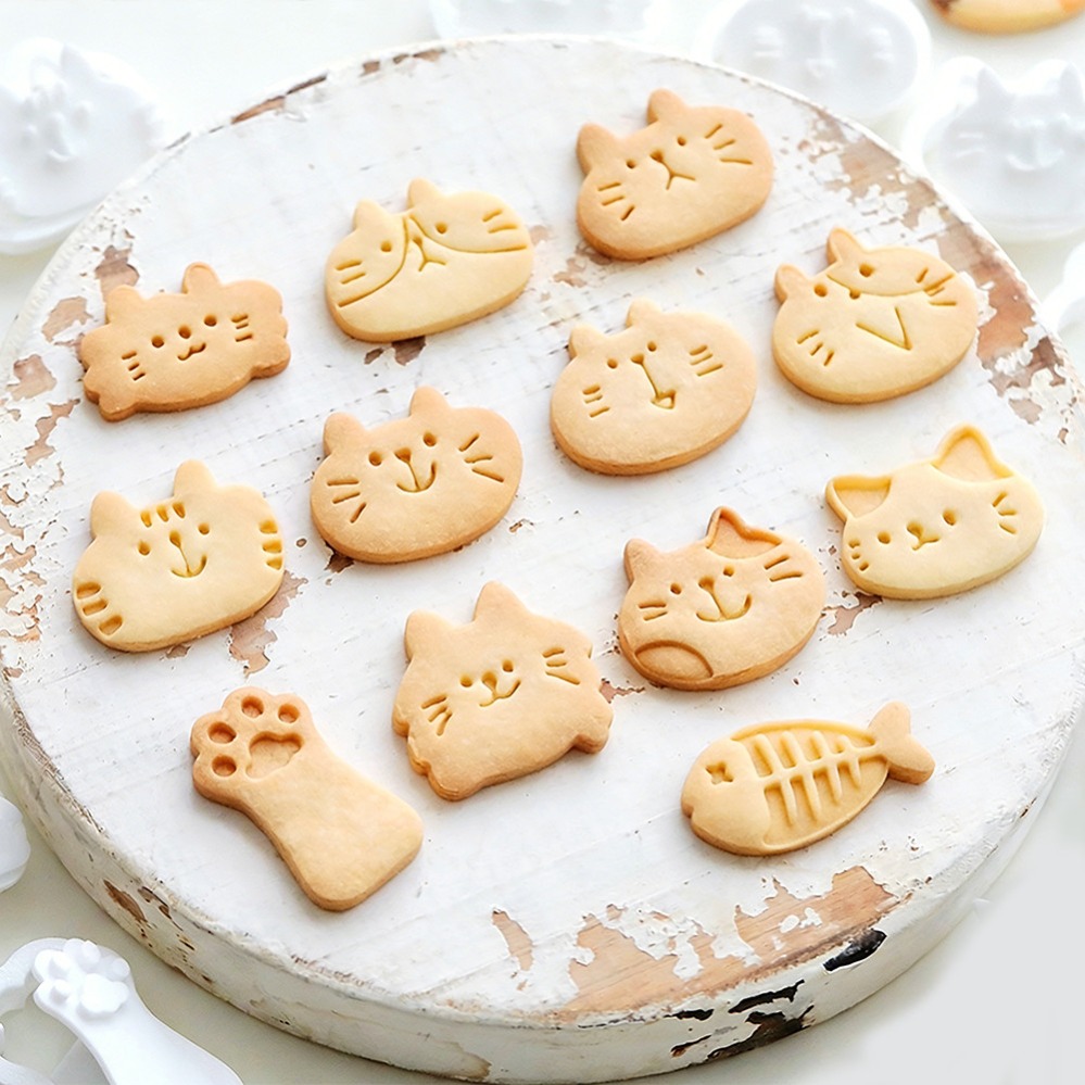 かわいい子猫DIYスタンプクッキーカッター焼き型ベーキングア - Kitchen Appliances Store のレビューと価格