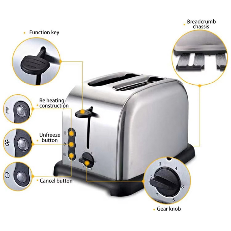 新しいデザインの電気ステンレス鋼トースター 4枚焼き キッチ - Kitchen Appliances Quality のレビューと価格